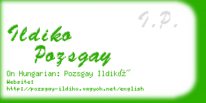 ildiko pozsgay business card